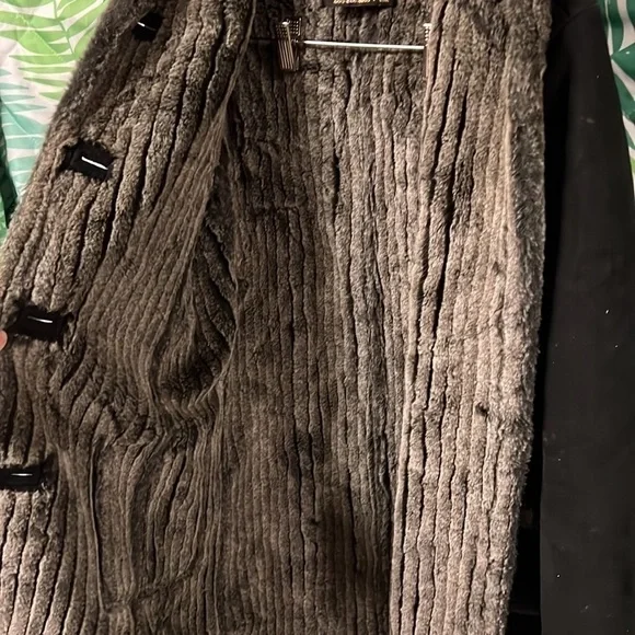 Donna Salyers' Fabulous-Furs Faux Suede & Faux Fur Trimmed Hooded - Picture 8 of 12